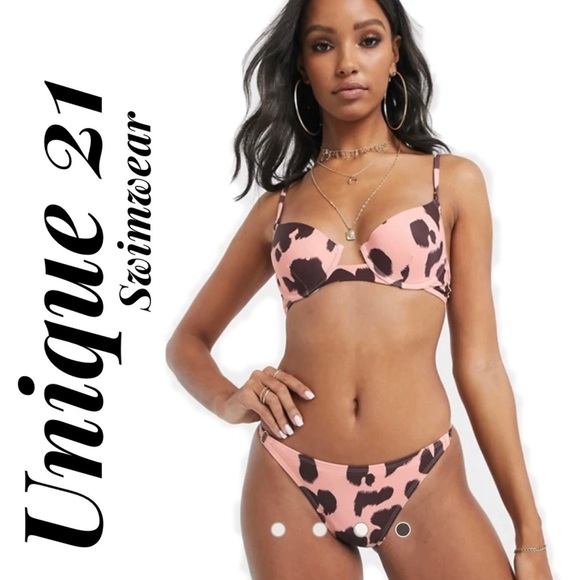 Cow Print Tanga Bikini Bottom size 10 - Picture 8 of 9